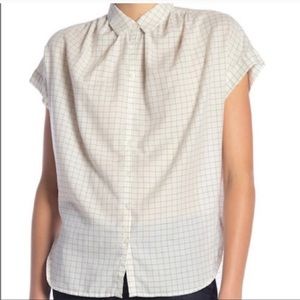 Madewell Windowpane Blouse XS